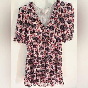 Cinq à Sept Elegant White and Pink Dress